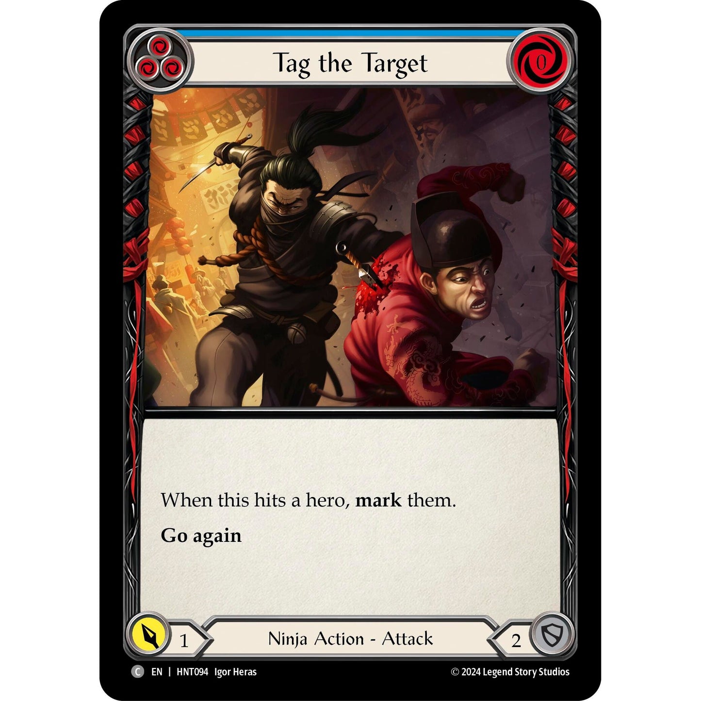 Image for Tag the Target (Blue) (HNT094) - Flesh and Blood TCG