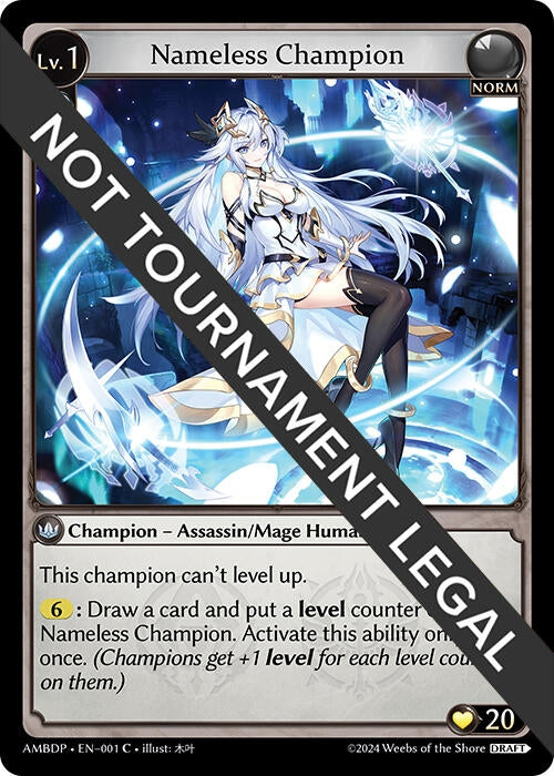 Image for Nameless Champion (Assassin/Mage) (001) (AMBDP) - Grand Archive TCG