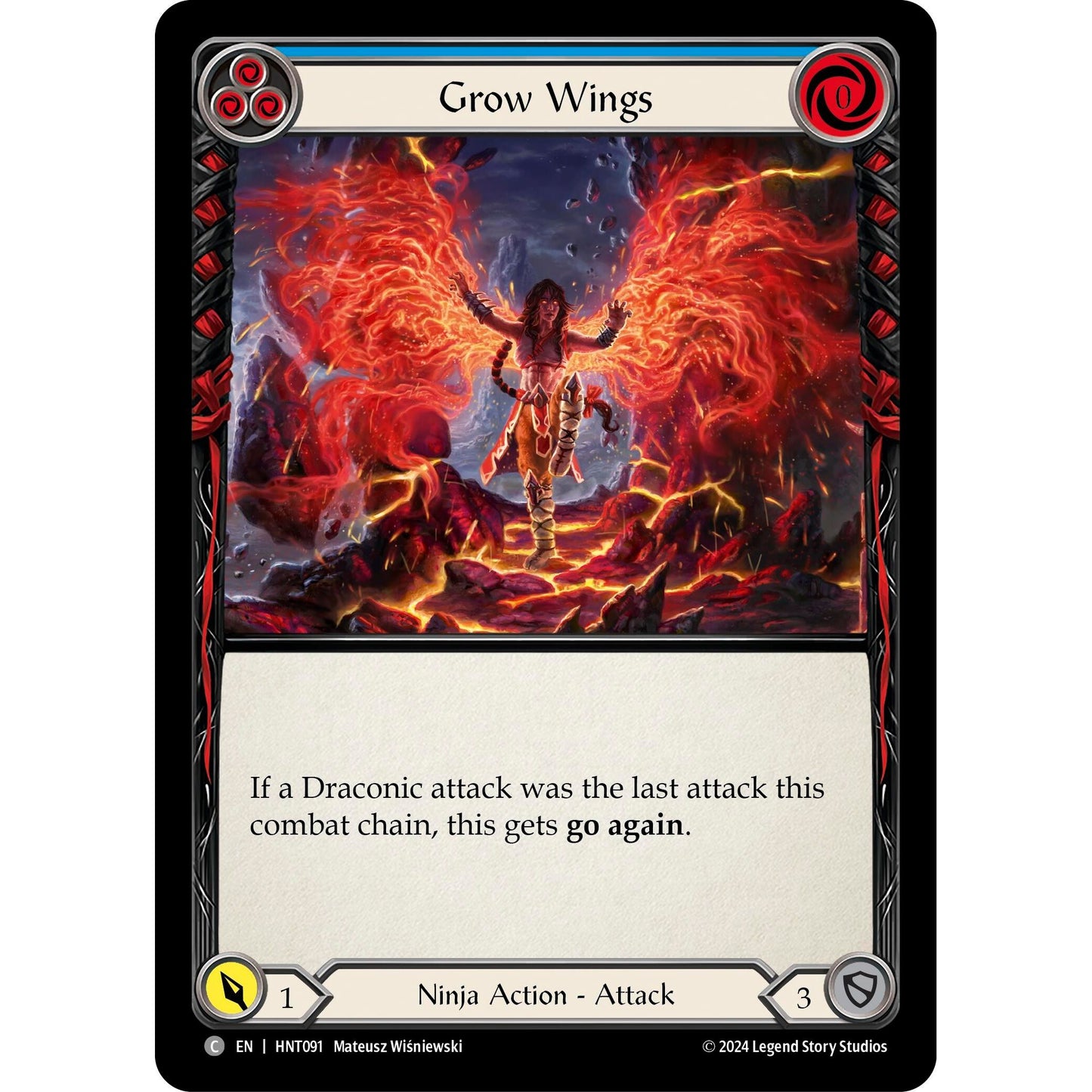 Image for Grow Wings (Blue) (HNT091) - Flesh and Blood TCG