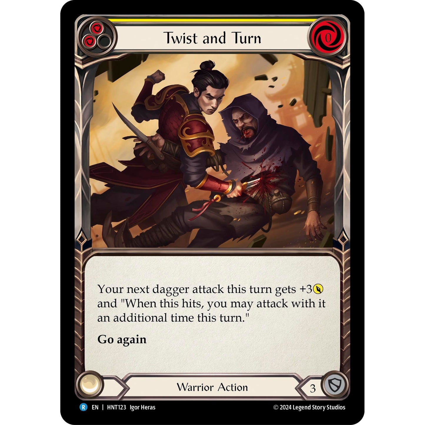 Image for Twist and Turn (Yellow) (HNT123) - Flesh and Blood TCG