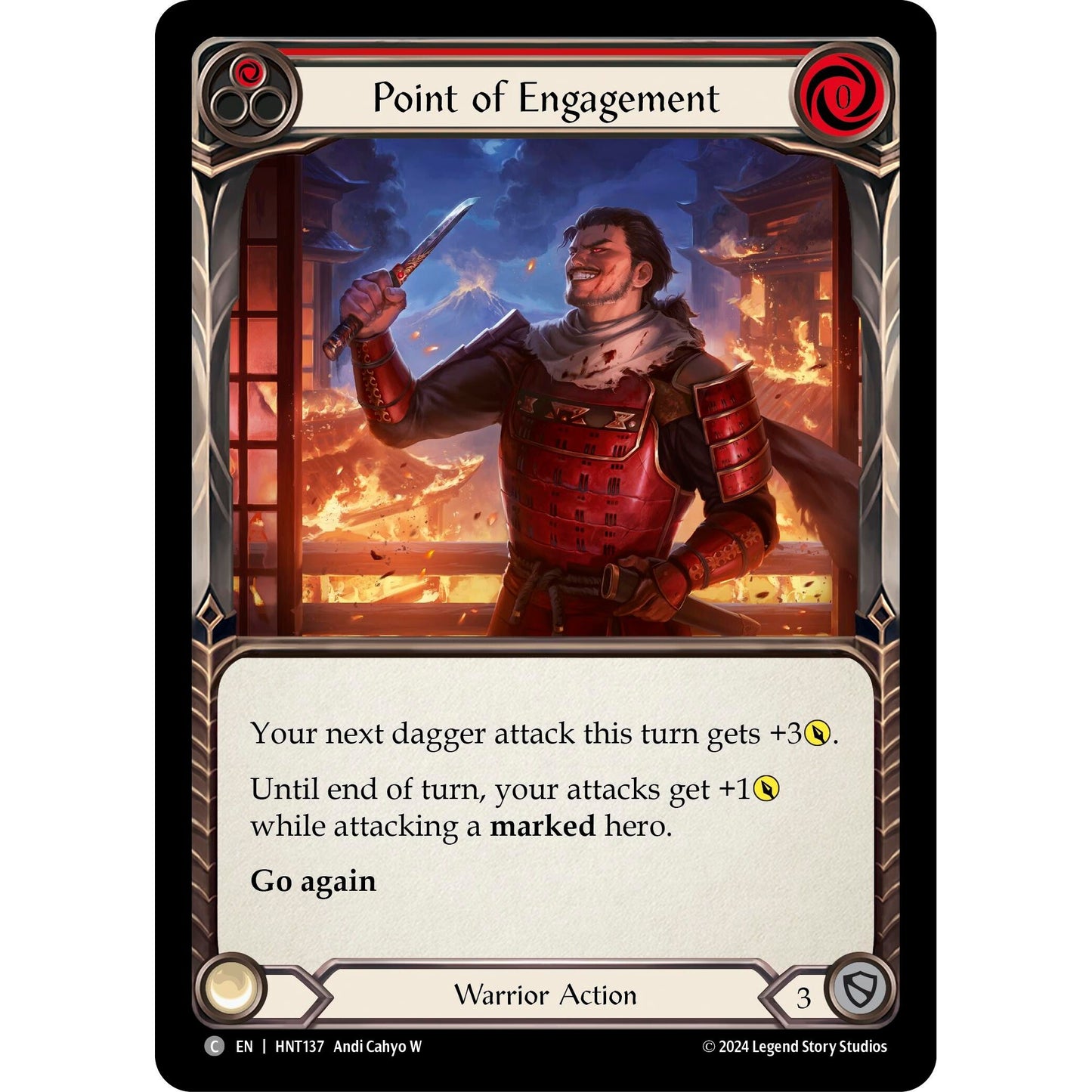 Image for Point of Engagement (Red) (HNT137) - Flesh and Blood TCG