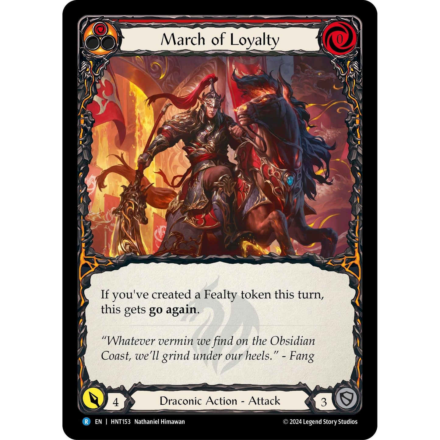 Image for March of Loyalty (Red) (HNT153) - Flesh and Blood TCG