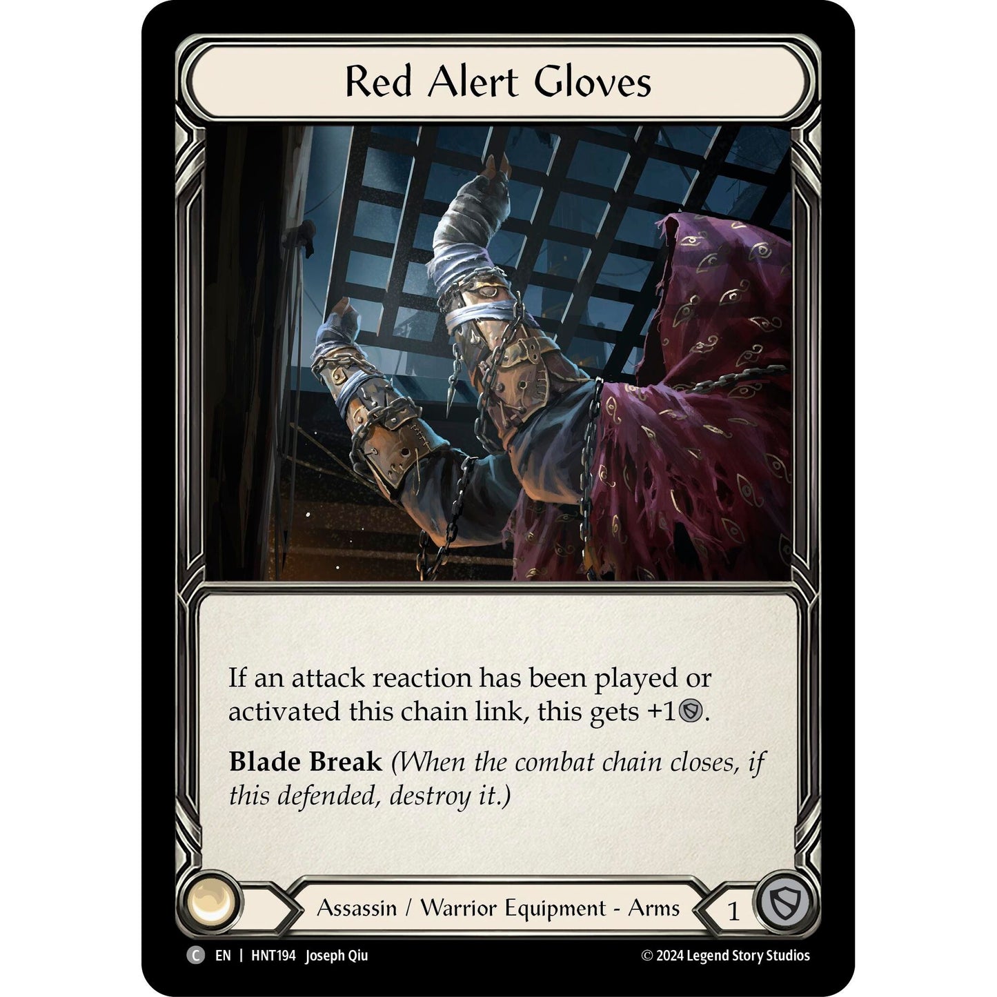 Image for Red Alert Gloves (HNT194) - Flesh and Blood TCG