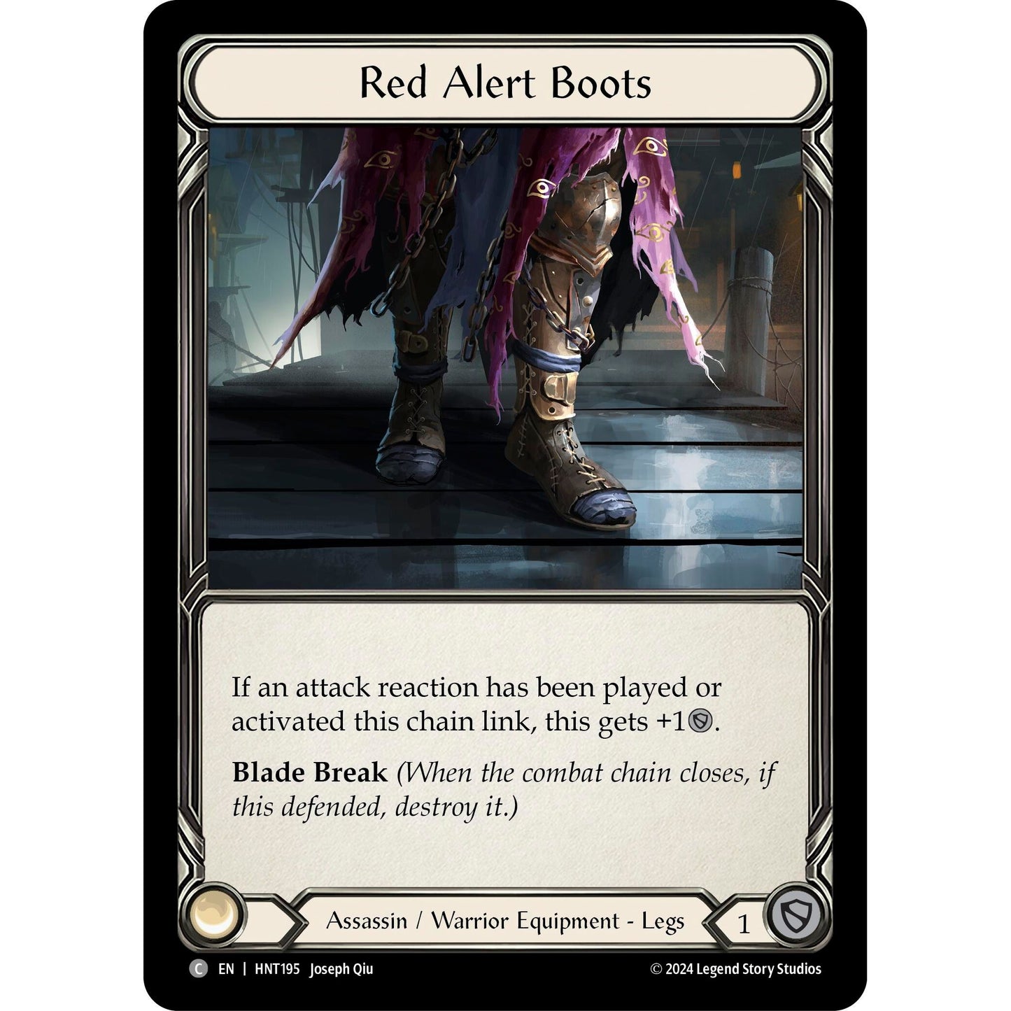 Image for Red Alert Boots (HNT195) - Flesh and Blood TCG