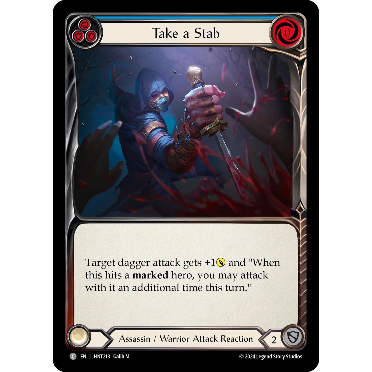 Image for Take a Stab (Blue) (HNT213) - Flesh and Blood TCG
