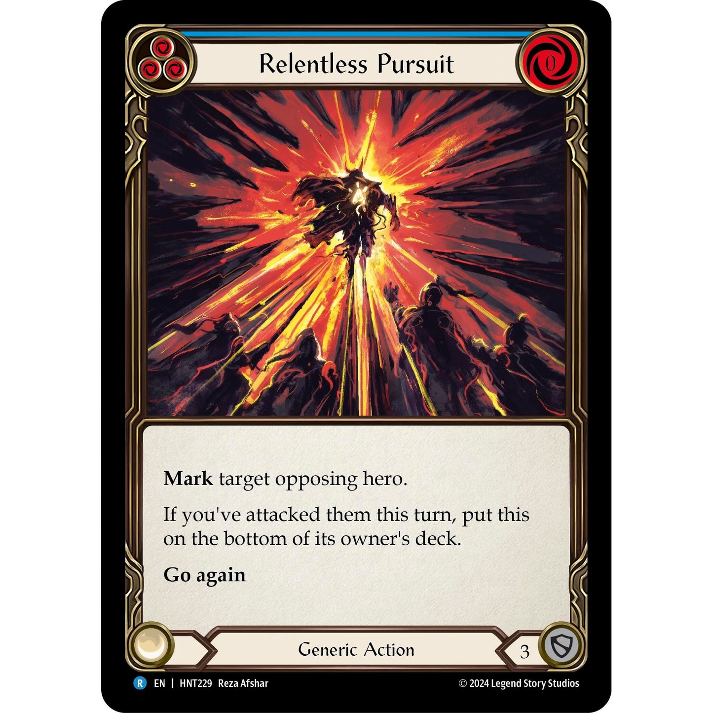 Image for Relentless Pursuit (Blue) (HNT229) - Flesh and Blood TCG