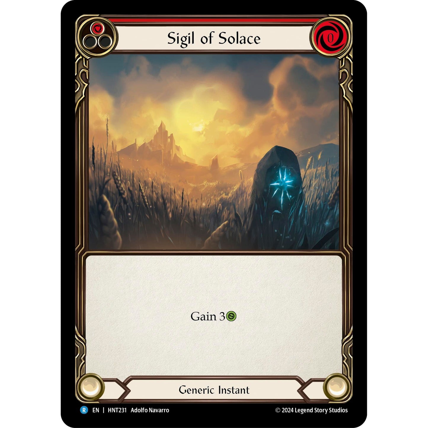 Image for Sigil of Solace (Red) (HNT231) - Flesh and Blood TCG