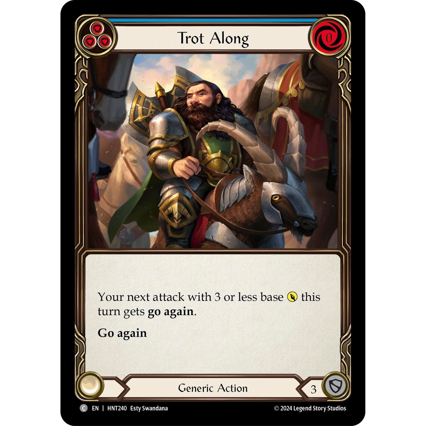 Image for Trot Along (Blue) (HNT240) - Flesh and Blood TCG