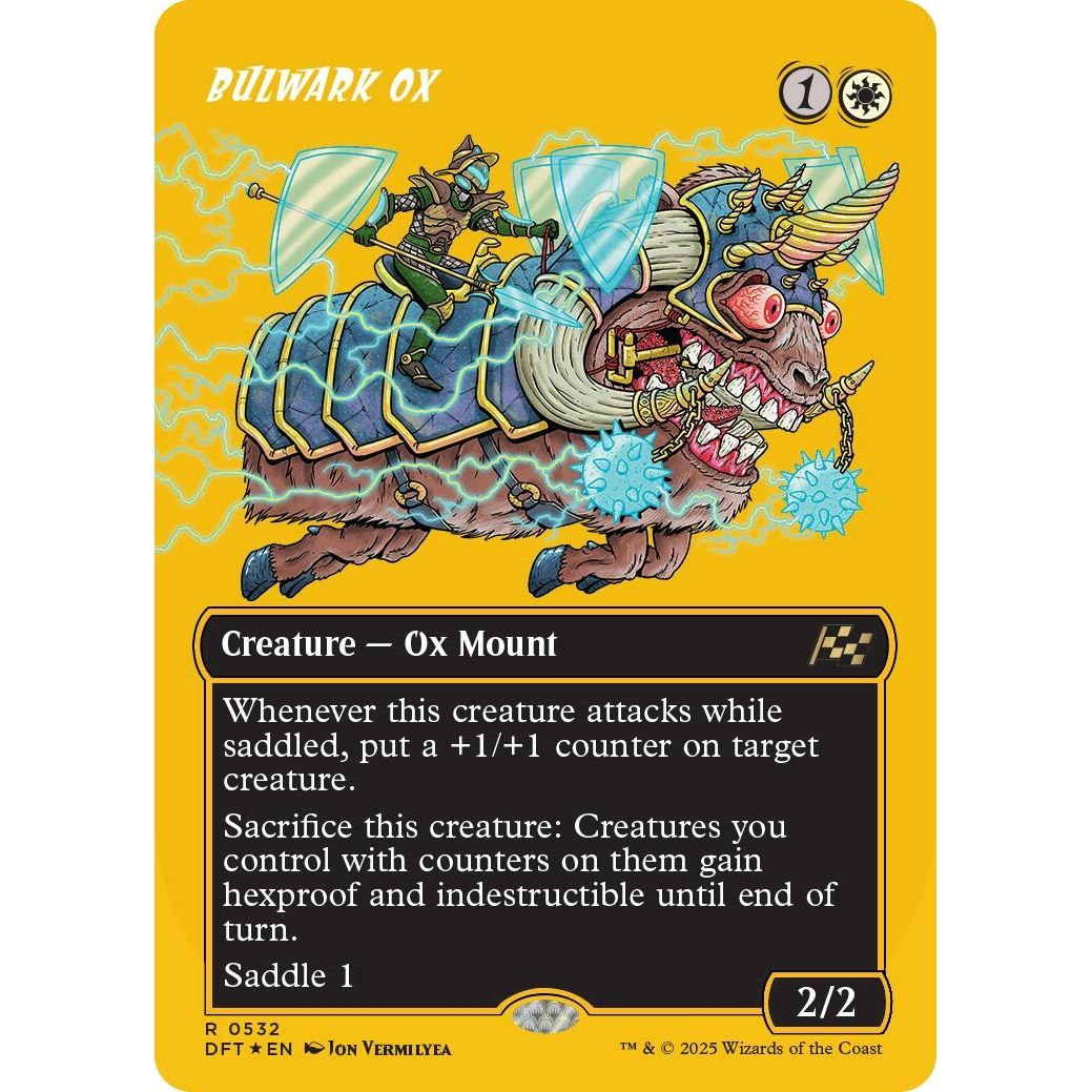 Image for Bulwark Ox (Borderless) (First-Place Foil) (532) (DFT) - Magic: The Gathering