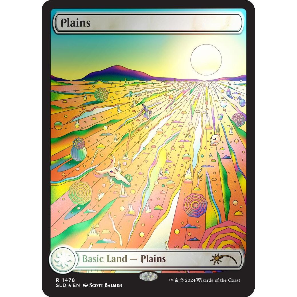 Image for Plains (1478) (Rainbow Foil) (1478) (SLD) - Magic: The Gathering