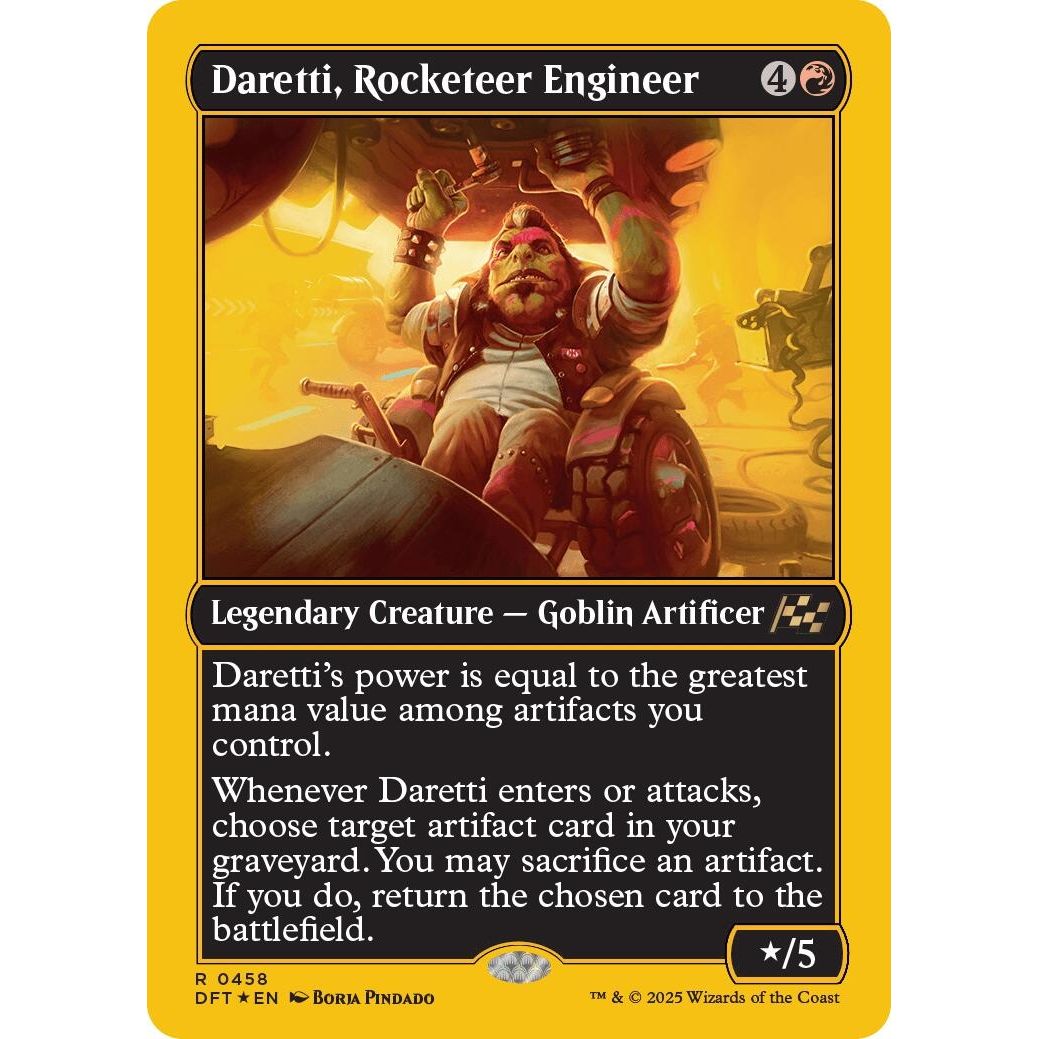 Image for Daretti, Rocketeer Engineer (First-Place Foil) (458) (DFT) - Magic: The Gathering