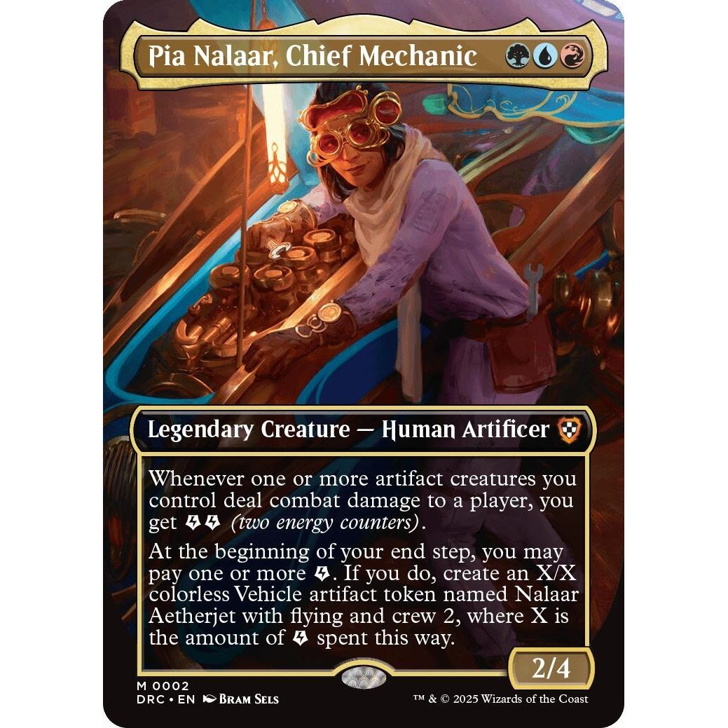 Image for Pia Nalaar, Chief Mechanic (Borderless) (2) (DRC) - Magic: The Gathering