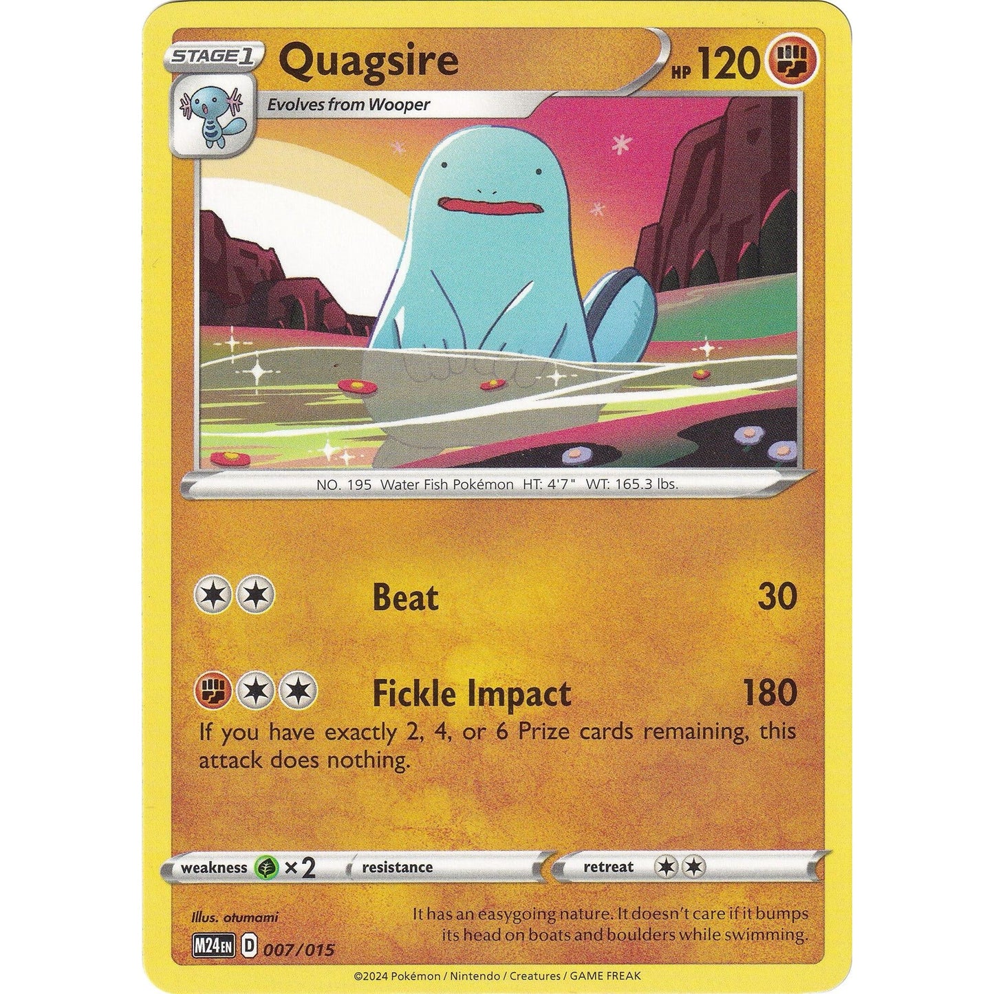 Image for Quagsire (007/015) (M24) - Pokemon