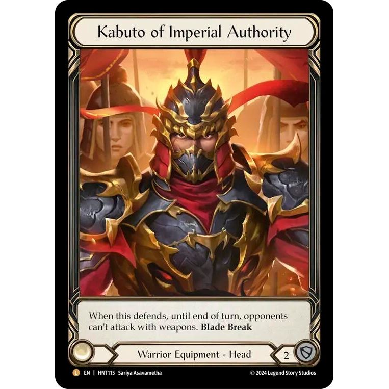 Image for Kabuto of Imperial Authority (Extended Art) (HNT115) - Flesh and Blood TCG