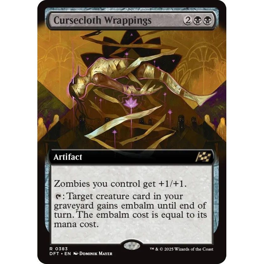 Image for Cursecloth Wrappings (Extended Art) (383) (DFT) - Magic: The Gathering