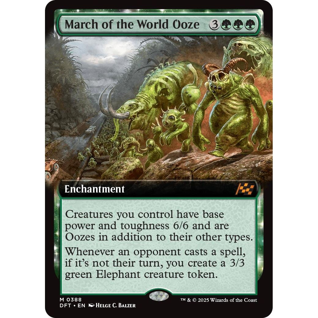 Image for March of the World Ooze (Extended Art) (388) (DFT) - Magic: The Gathering