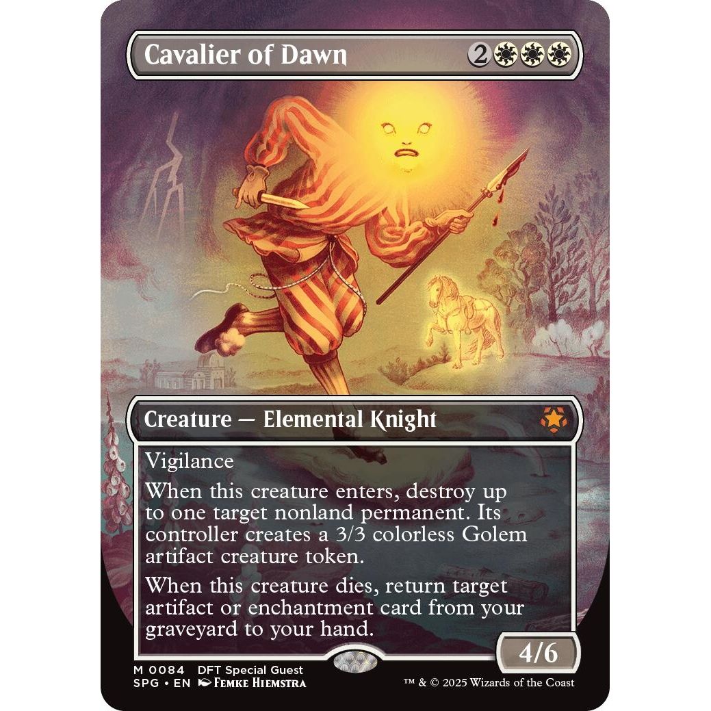 Image for Cavalier of Dawn (Borderless) (84) (SPG) - Magic: The Gathering