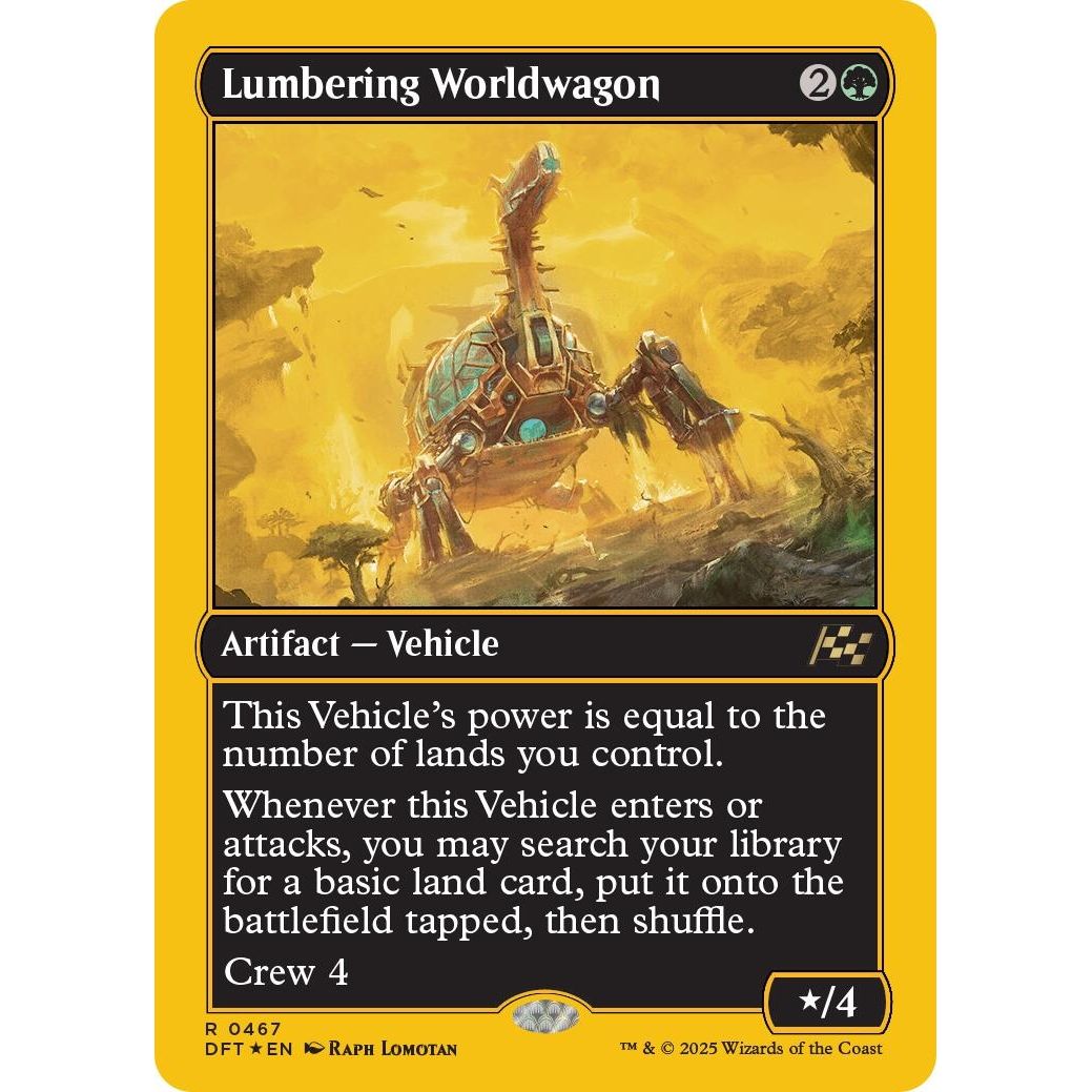 Image for Lumbering Worldwagon (First-Place Foil) (467) (DFT) - Magic: The Gathering