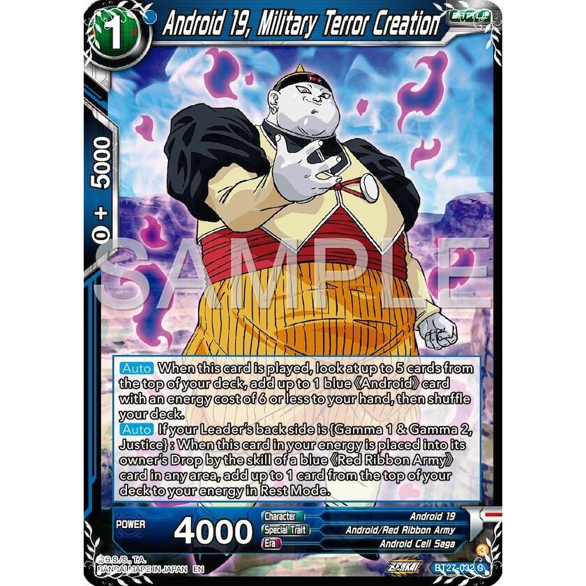 Image for Android 19, Military Tenor Creation (BT27-032) (BT27) - Dragon Ball Super: Masters