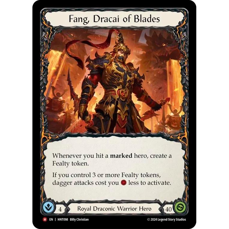 Image for Fang, Dracai of Blades (HNT098) - Flesh and Blood TCG
