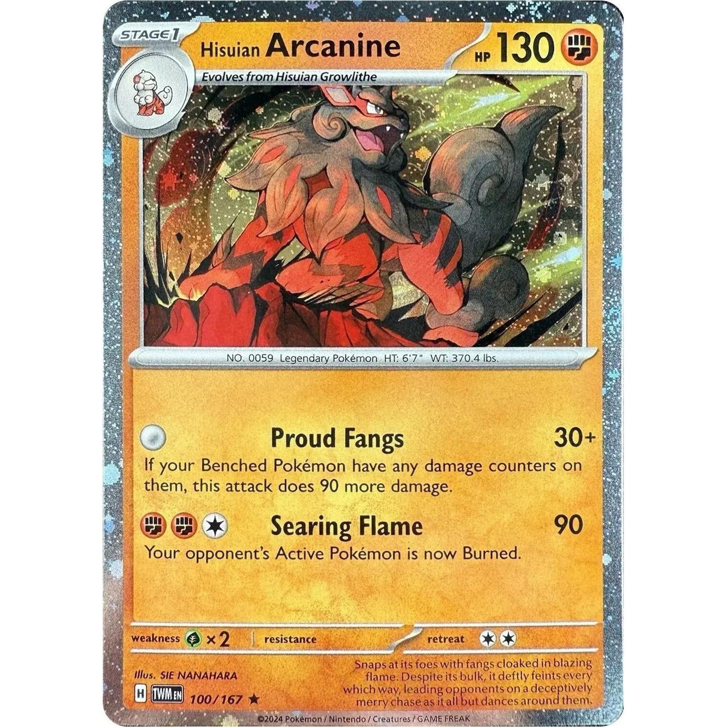 Image for Hisuian Arcanine - 100/167 (Cosmos Holo) (100/167) (BLE) - Pokemon