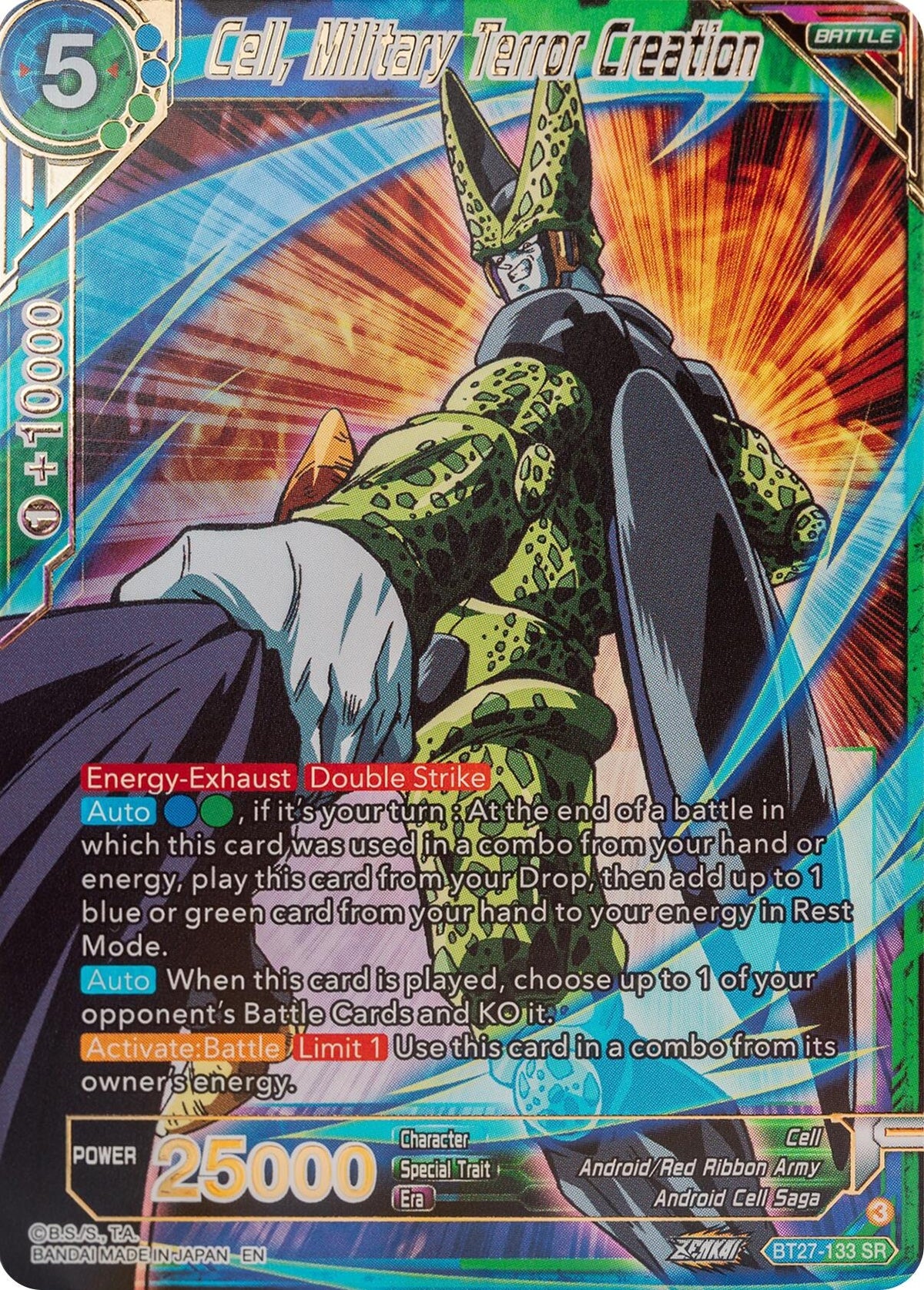 Image for Cell, Military Terror Creation (BT27-133) (BT27) - Dragon Ball Super: Masters