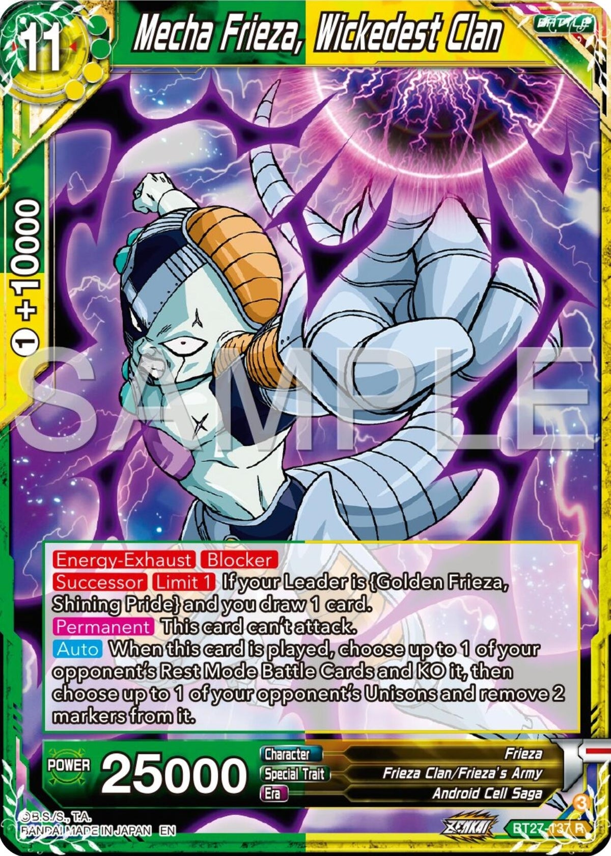 Image for Mecha Frieza, Wickedest Clan (BT27-137) (BT27) - Dragon Ball Super: Masters