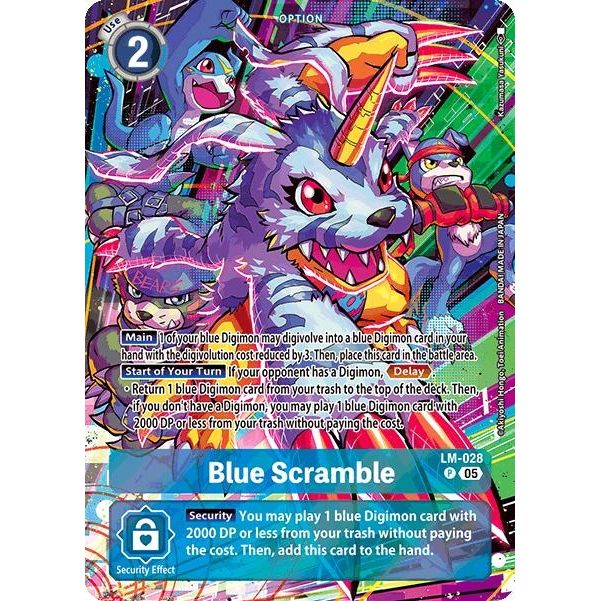 Image for Blue Scramble (Alternate Art) (LM-028 P) (ST-21) - Digimon Card Game