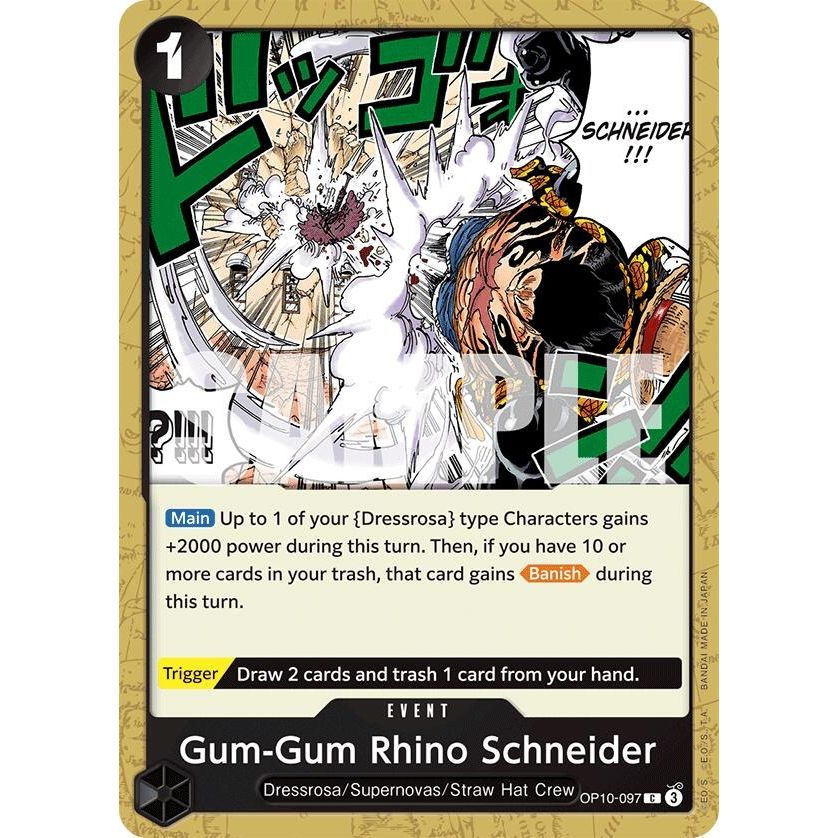 Image for Gum-Gum Rhino Schneider (OP10-097) (OP10) - One Piece Card Game