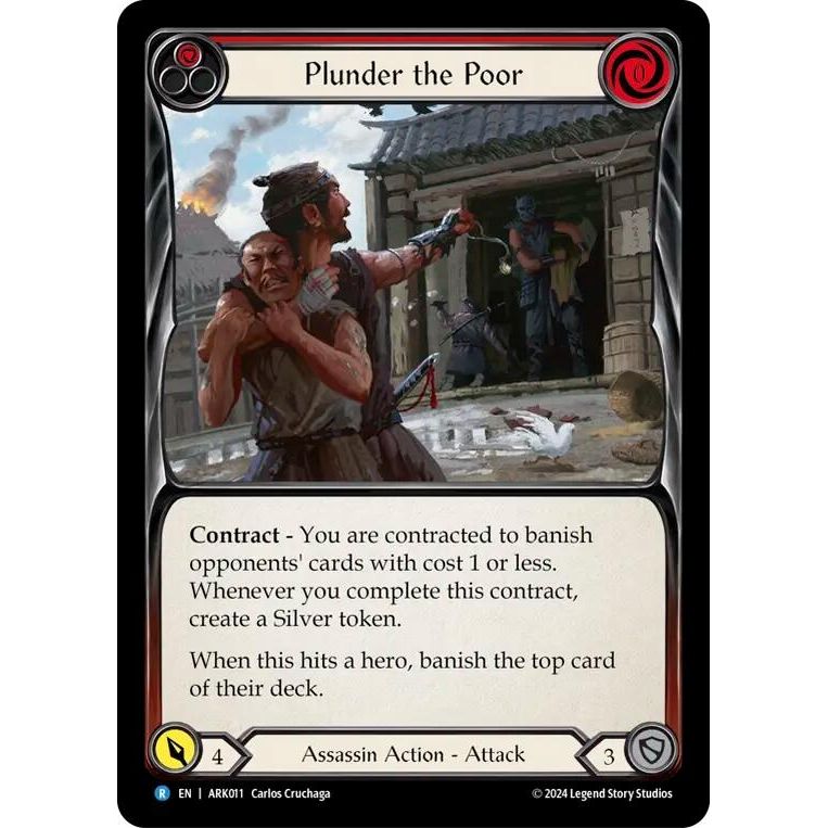 Image for Plunder the Poor (Red) (ARK011) - Flesh and Blood TCG
