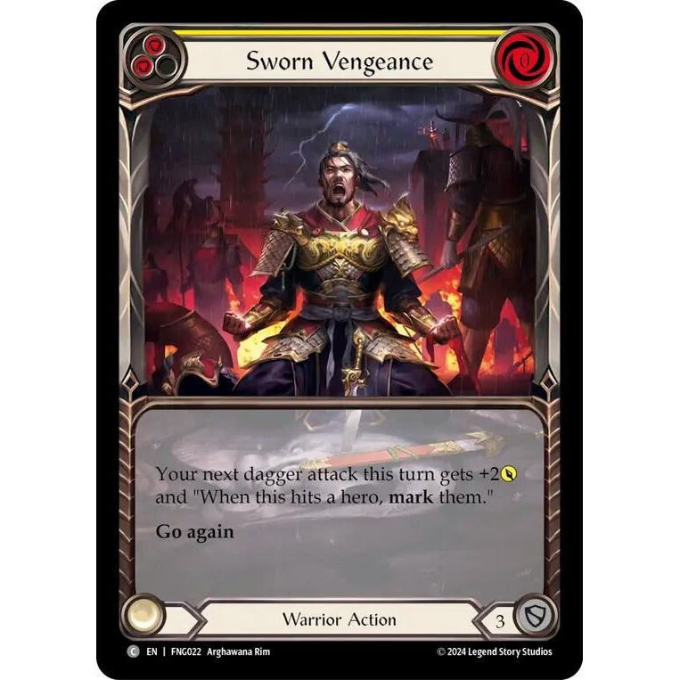 Image for Sworn Vengeance (Yellow) (Extended Art) (FNG022) - Flesh and Blood TCG