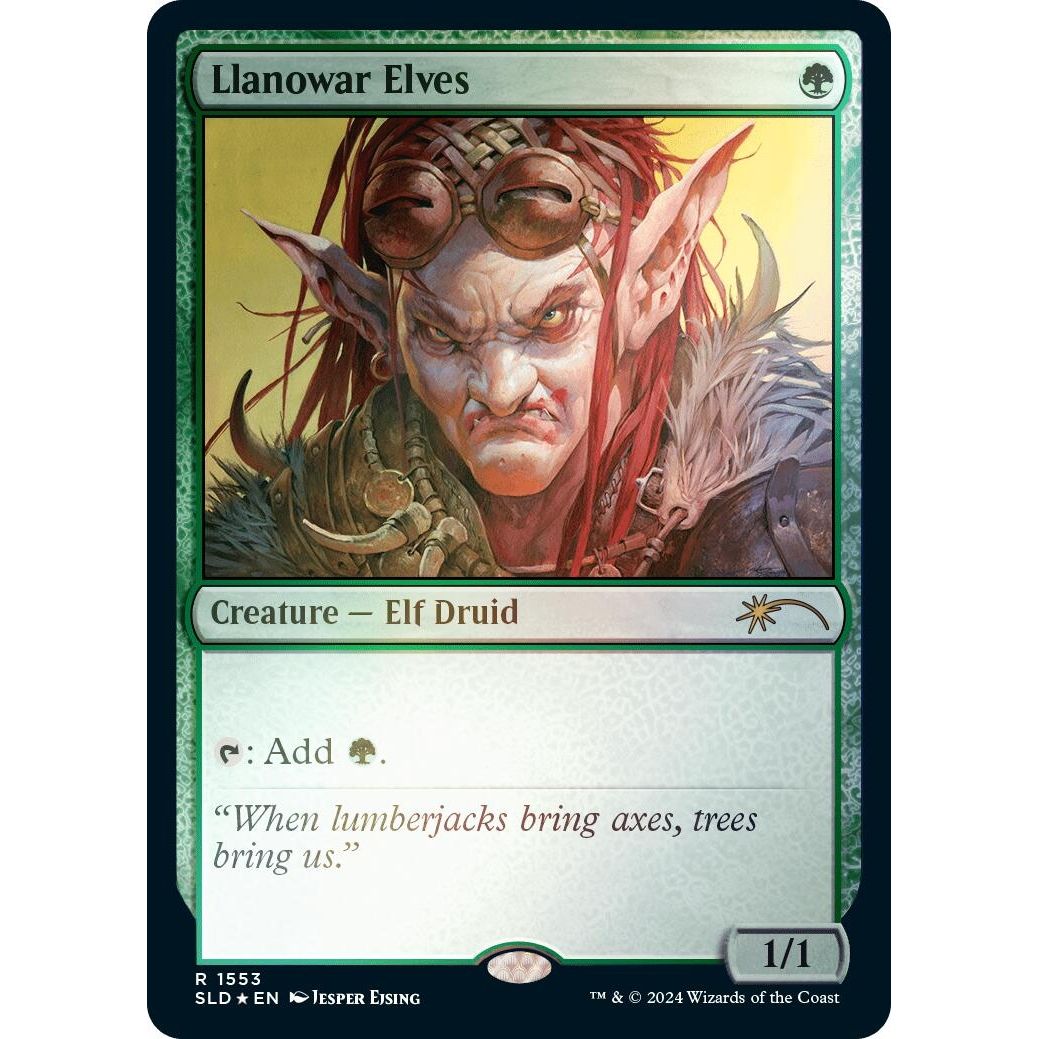 Image for Llanowar Elves (1553) (Rainbow Foil) (1553) (SLD) - Magic: The Gathering