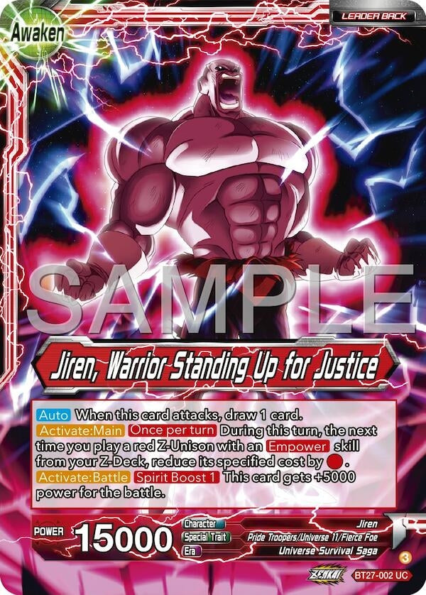Image for Jiren // Jiren, Warrior Standing Up for Justice (BT27-002) (BT27) - Dragon Ball Super: Masters