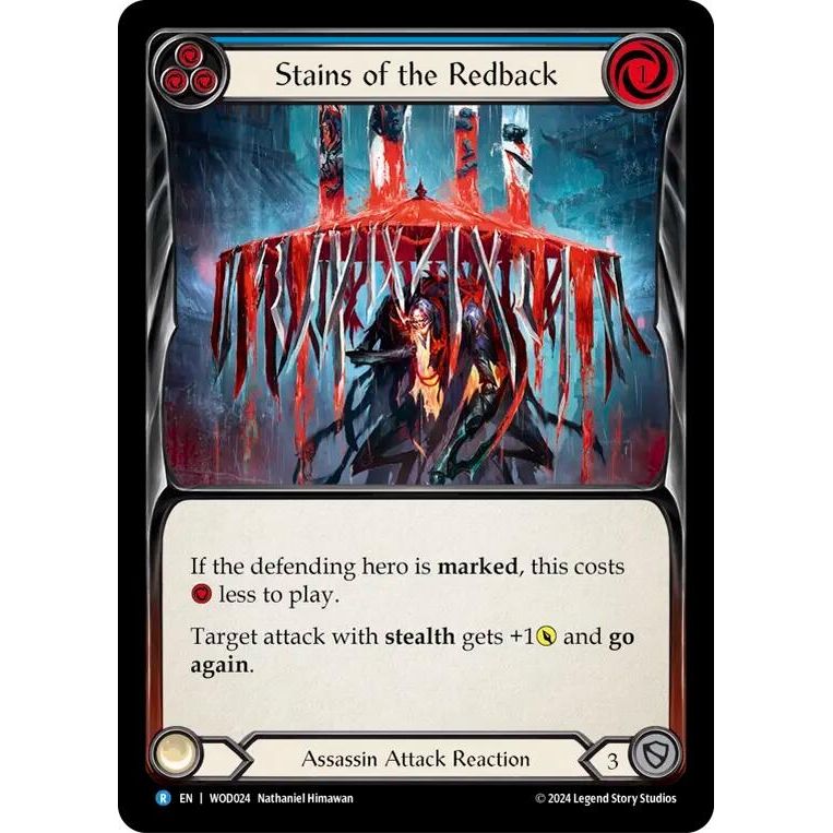 Image for Stains of the Redback (Blue) (WOD024) - Flesh and Blood TCG