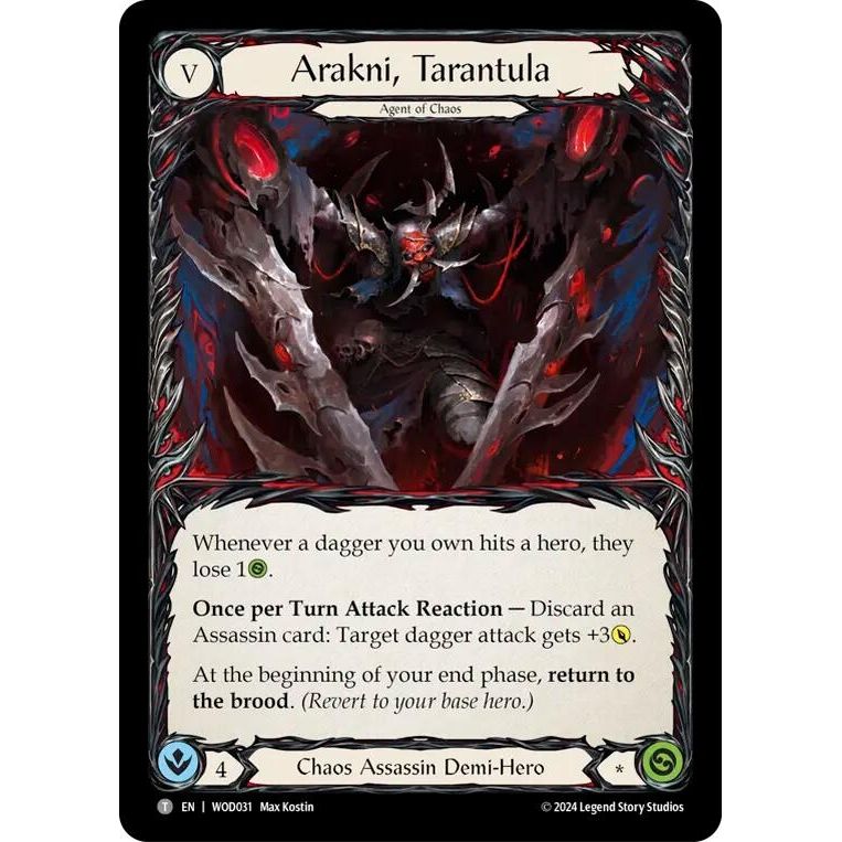 Image for Arakni, Tarantula // Arakni, Trap-Door (WOD031//WOD032) - Flesh and Blood TCG