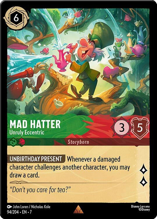 Image for Mad Hatter - Unruly Eccentric (94/204) (7) - Disney Lorcana