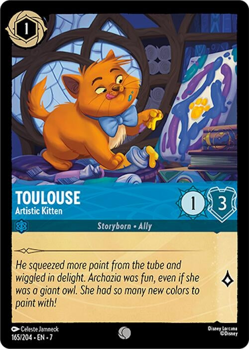 Image for Toulouse - Artistic Kitten (165/204) (7) - Disney Lorcana