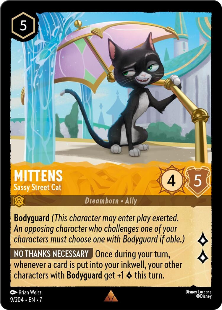 Image for Mittens - Sassy Street Cat (9/204) (7) - Disney Lorcana