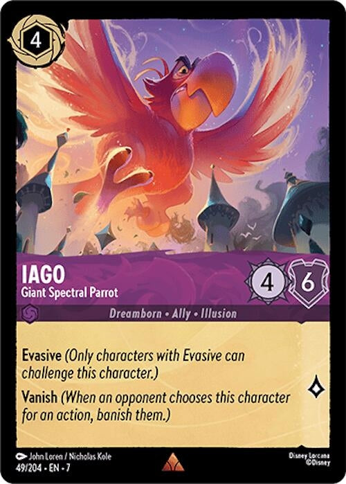 Image for Iago - Giant Spectral Parrot (49/204) (7) - Disney Lorcana