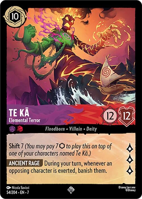 Image for Te Ka - Elemental Terror (54/204) (7) - Disney Lorcana