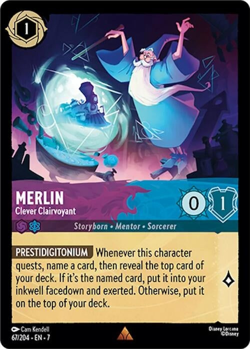 Image for Merlin - Clever Clairvoyant (67/204) (7) - Disney Lorcana