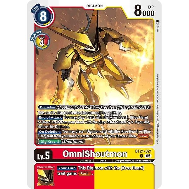 Image for OmniShoutmon (BT21-021 U) (BT21) - Digimon Card Game