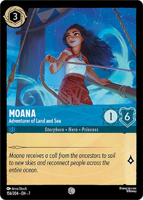Image for Moana - Adventurer of Land and Sea (156/204) (7) - Disney Lorcana