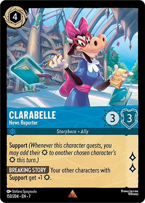 Image for Clarabelle - News Reporter (153/204) (7) - Disney Lorcana