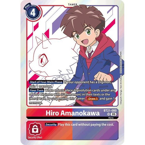 Image for Hiro Amanokawa (BT21-080 SR) (BT21) - Digimon Card Game