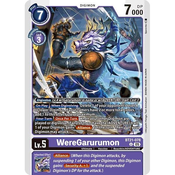 Image for WereGarurumon (BT21-078 U) (BT21) - Digimon Card Game