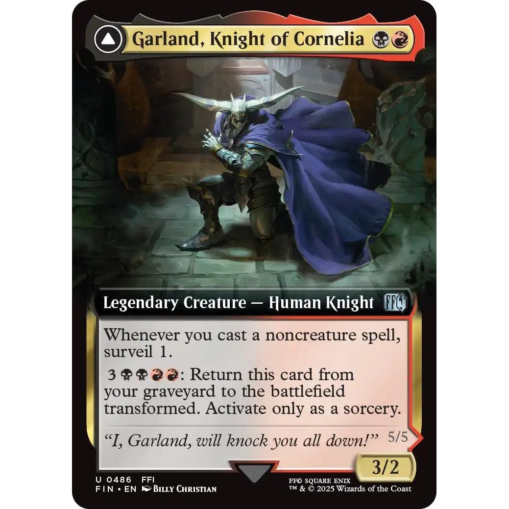 Image for Garland, Knight of Cornelia (Extended Art) (486) (FIN) - Magic: The Gathering