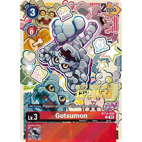 Image for Gotsumon (2025 Regionals Finalist) (BT14-009 C) (BT14) - Digimon Card Game