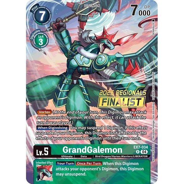 Image for GrandGalemon (2025 Regionals Finalist) (EX7-034 R) (EX07) - Digimon Card Game