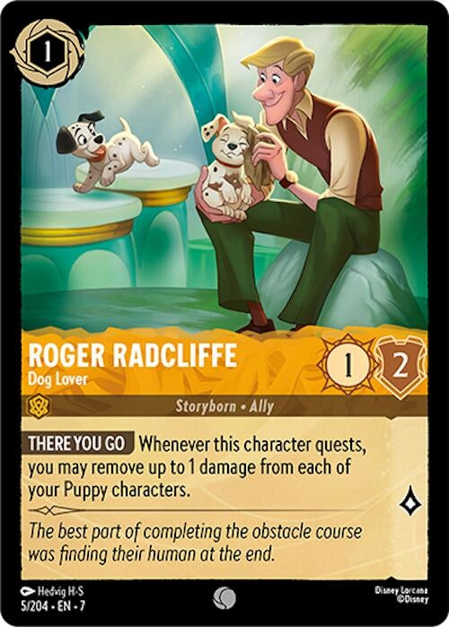 Image for Roger Radcliffe - Dog Lover (5/204) (7) - Disney Lorcana